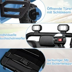 Elektrofahrzeug mit Fernsteuerung & Geländerädern & LED-Leuchten Truck