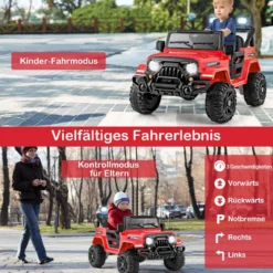Elektrofahrzeug mit Fernsteuerung & Geländerädern & LED-Leuchten Truck