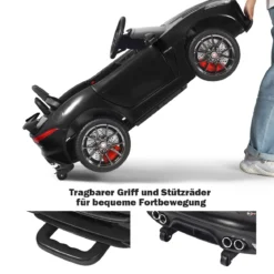 Elektro Kinderauto mit Geschichten & Musik & Hupe & Scheinwerfer & 2,4G Fernbedienung