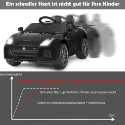 Elektro Kinderauto mit Geschichten & Musik & Hupe & Scheinwerfer & 2,4G Fernbedienung