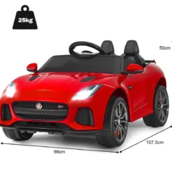 Elektro Kinderauto mit Geschichten & Musik & Hupe & Scheinwerfer & 2,4G Fernbedienung