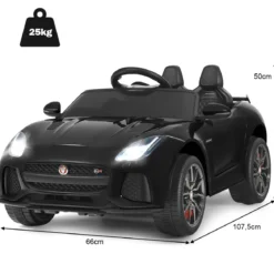 Elektro Kinderauto mit Geschichten & Musik & Hupe & Scheinwerfer & 2,4G Fernbedienung