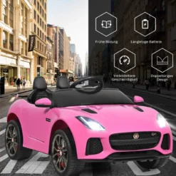 Elektro Kinderauto mit Geschichten & Musik & Hupe & Scheinwerfer & 2,4G Fernbedienung