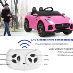 Elektro Kinderauto mit Geschichten & Musik & Hupe & Scheinwerfer & 2,4G Fernbedienung