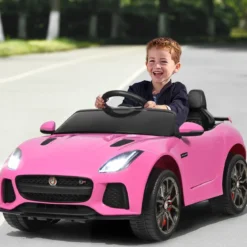 Elektro Kinderauto mit Geschichten & Musik & Hupe & Scheinwerfer & 2,4G Fernbedienung