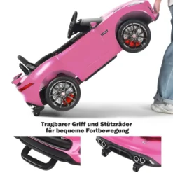 Elektro Kinderauto mit Geschichten & Musik & Hupe & Scheinwerfer & 2,4G Fernbedienung