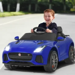 Elektro Kinderauto mit Geschichten & Musik & Hupe & Scheinwerfer & 2,4G Fernbedienung