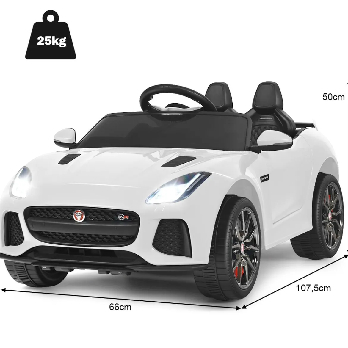 Elektro Kinderauto mit Geschichten & Musik & Hupe & Scheinwerfer & 2,4G Fernbedienung