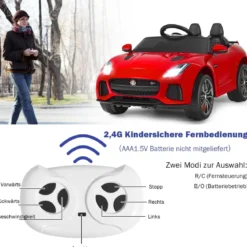 Elektro Kinderauto mit Geschichten & Musik & Hupe & Scheinwerfer & 2,4G Fernbedienung