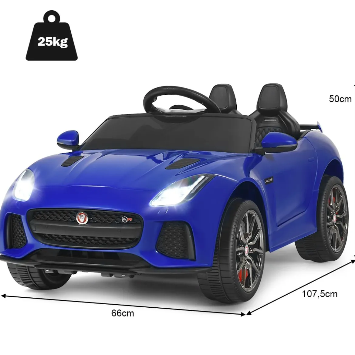 Elektro Kinderauto mit Geschichten & Musik & Hupe & Scheinwerfer & 2,4G Fernbedienung