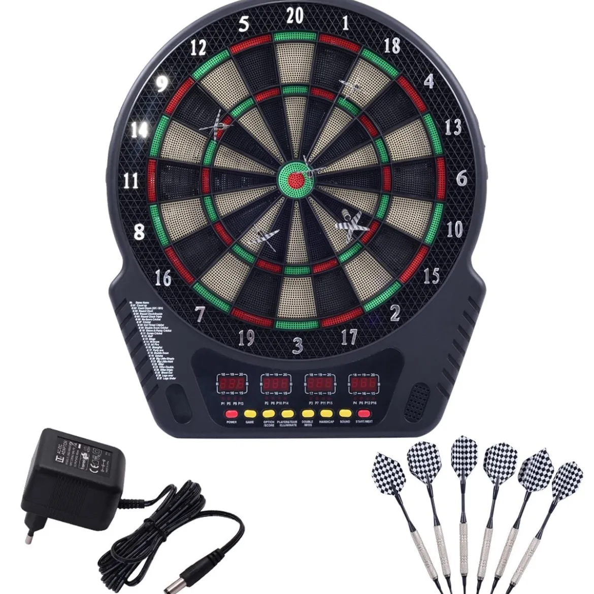 Elektronische Dartscheibe LCD Dartboard Dartspiel Dartpfeil Dart Board +6 Pfeile