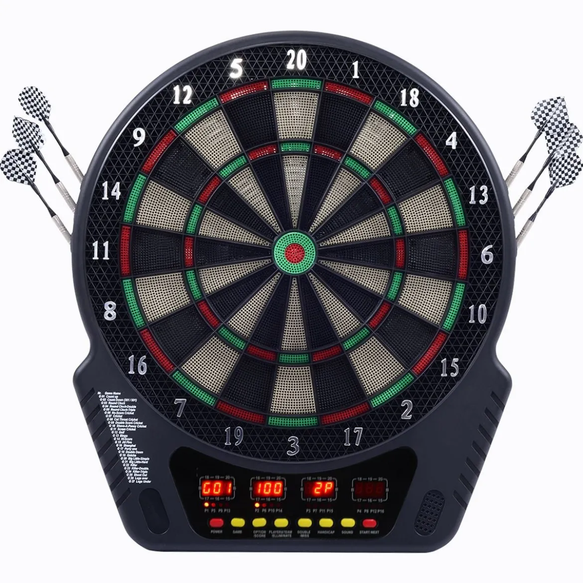 Elektronische Dartscheibe LCD Dartboard Dartspiel Dartpfeil Dart Board +6 Pfeile