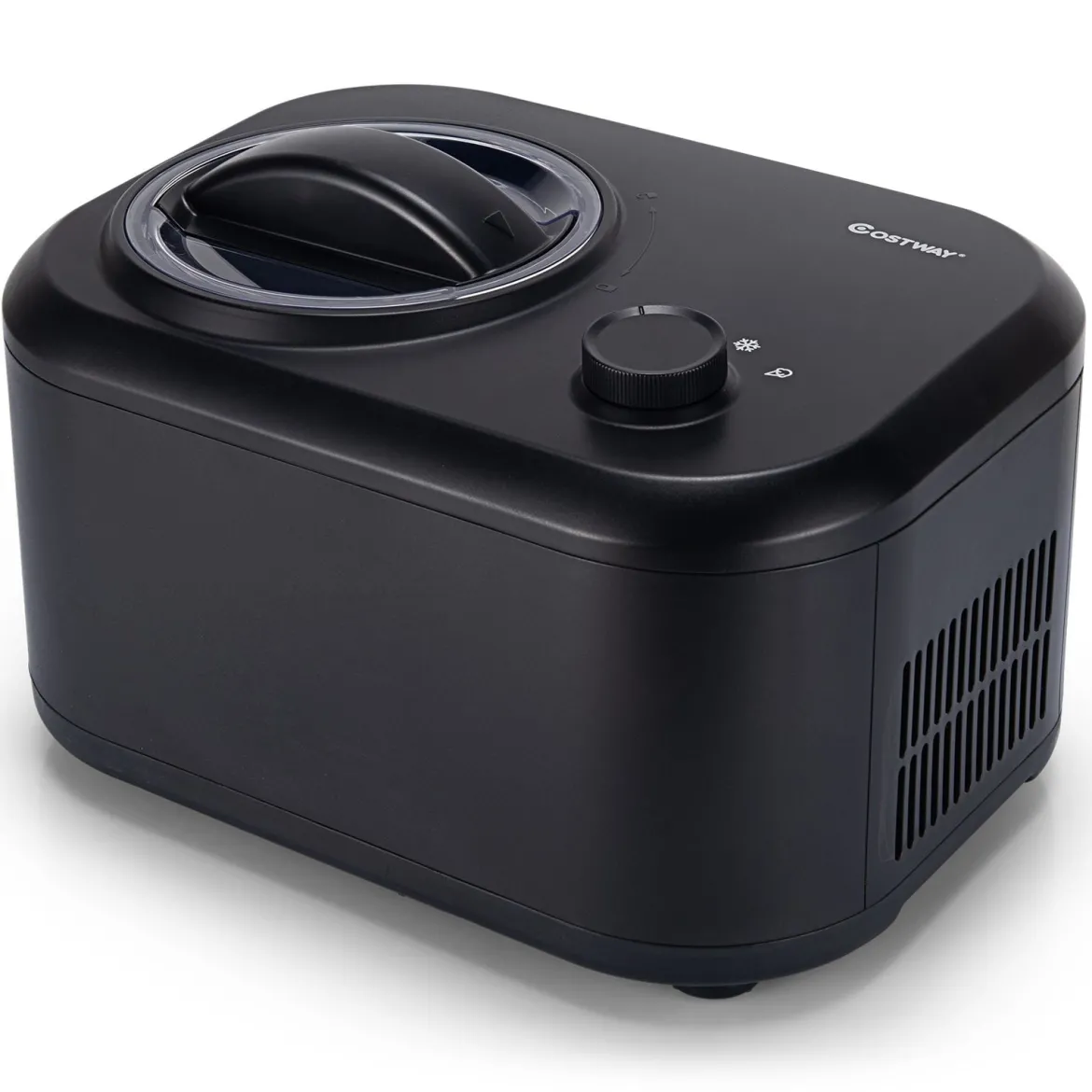 Elektronische Eismaschine 100W tragbare hausgemachte Dessert-Maschine Eismaschine für Zuhause Schwarz