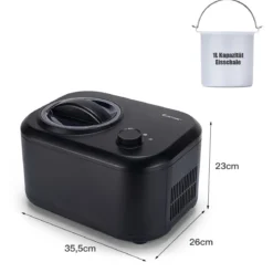 Elektronische Eismaschine 100W tragbare hausgemachte Dessert-Maschine Eismaschine für Zuhause Schwarz