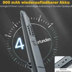Elektronisches Blasinstrument tragbares elektrisches Blasinstrument mit 13 Tönen 2 Fingerings & 3 Empfindlichkeitsstufen Schwarz