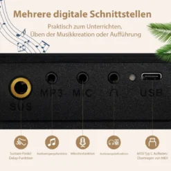 Elektronisches Keyboard 88 Tastatur Elektroklavier Digitale Keyboard Musikinstrument Set
