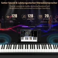 Elektronisches Keyboard 88 Tastatur Elektroklavier Digitale Keyboard Musikinstrument Set