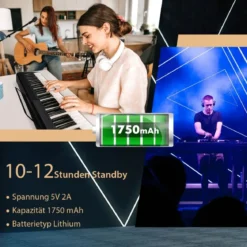 Elektronisches Keyboard 88 Tastatur Elektroklavier Digitale Keyboard Musikinstrument Set