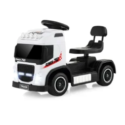 Elektrotruck für Kinder akkubetriebenes 6-V-Aufsitzspielzeug mit höhenverstellbarem Sitz 72 x 31 x 46 cm Weiß