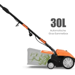 Elektro Vertikutierer Rasenlüfter 1500W 2-in-1-Vertikutierer und Belüfter 104,5 x 51 x 103 cm Orange
