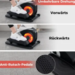 Ellipsentrainer Unter den Schreibtisch mit Anzeigemonitor & Fernbedienung Elektrischer Pedaltrainer