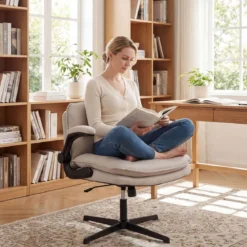 Ergonomischer Bürostuhl Höhenverstellbar Schreibtischstuhl mit Rückenlehne Blastbar bis 150 kg