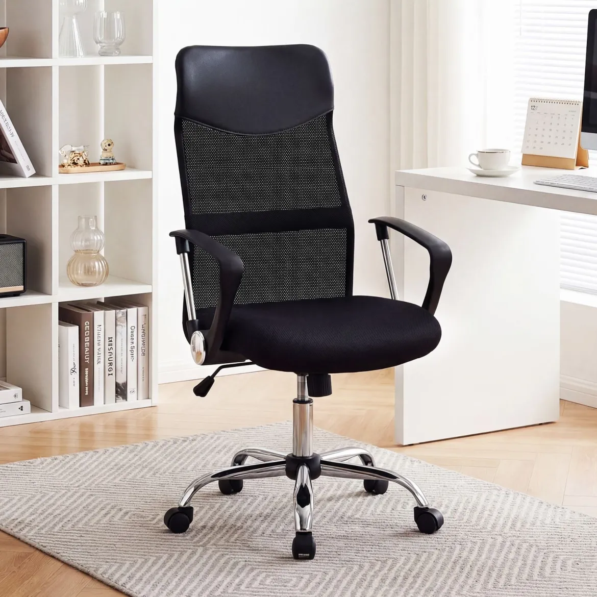 Ergonomischer Bürostuhl mit Wippfunktion Höhenverstellbarer Schreibtischstuhl Gaming Stuhl