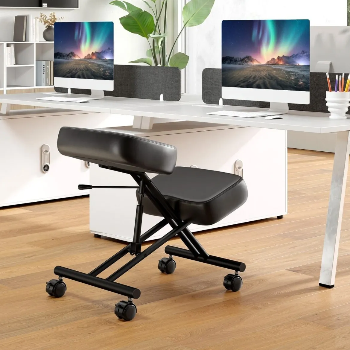 Ergonomischer Kniehocker mit Schrägem Sitz zur Schmerzlinderung Orthopädischer Bürostuhl