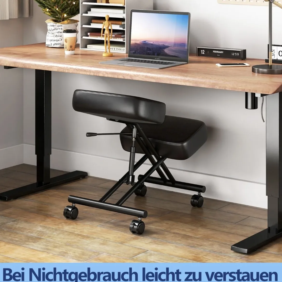 Ergonomischer Kniehocker mit Schrägem Sitz zur Schmerzlinderung Orthopädischer Bürostuhl