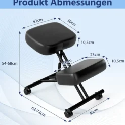 Ergonomischer Kniehocker mit Schrägem Sitz zur Schmerzlinderung Orthopädischer Bürostuhl