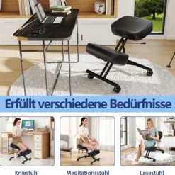 Ergonomischer Kniehocker mit Schrägem Sitz zur Schmerzlinderung Orthopädischer Bürostuhl