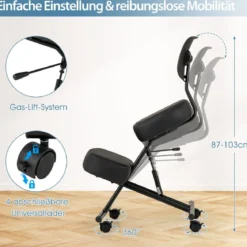 Ergonomischer Kniestuhl mit Schrägem Sitz zur Schmerzlinderung Orthopädischer Bürostuhl