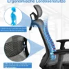 Ergonomischer Netz-Bürostuhl Computerstuhl Drehstuhl auf Rollen 68 x 68 x 114,5-124,5 cm Grau