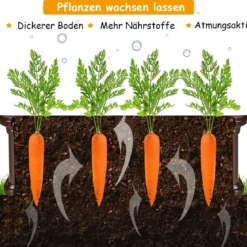 Erhöhter Outdoor Pflanzenkübel Gartenbeet Pflanzgefäß für Terrasse und Garten 122 x 60 x 30 cm Weiß