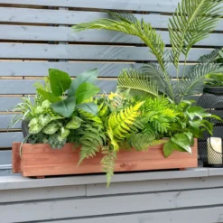 Erhöhtes Gartenbeet Pflanzkasten aus Tannenholz für Garten 91,5 x 18 x 16 cm Braun