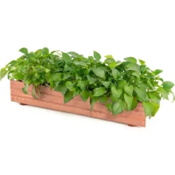Erhöhtes Gartenbeet Pflanzkasten aus Tannenholz für Garten 91,5 x 18 x 16 cm Braun