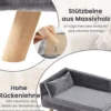 Erhöhtes Hundesofa für mittelgroße & kleine Hunde Welpen Katzen und Kätzchen Hundecouch Grau