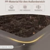2er Hochbeet Gartenbeet aus Kunststoff 29 L Pflanzkasten mit abnehmbaren Beinen & Drainageloch Kaffee