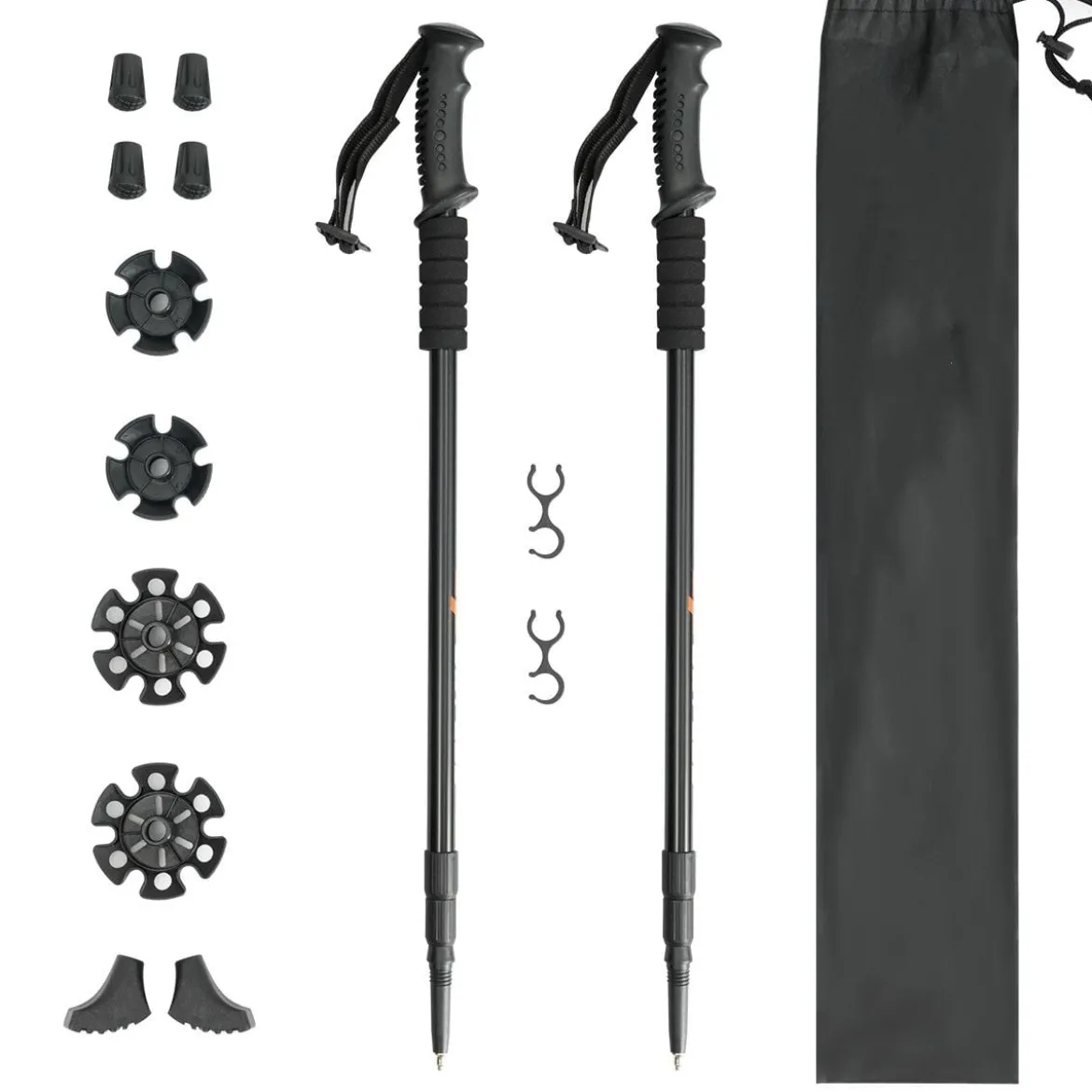 2er Pack ausfahrbare Wanderstöcke Trekkingstöcke Nordic Walking Stöcke Teleskop Trekkingstöcke verstellbar