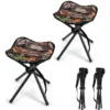 2er-Pack Faltbarer Jagdhocker Leichter Klappbarer Outdoor-Sitz mit Schultergurt 32 x 32 x 40 cm Tarnmuster