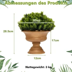 4er-Pack Künstliche Mini-Topfpflanzen für den Innenbereich mit Vintage-Blumentöpfen