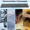 2er-Pack Reifen-Traktionsmatten mit Tasche Notfall-Traktionshilfe Schwarz 82 x 21 x 2,8 cm