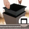 2er Pflanzkübel mit Innentopf Wetterfeste Blumentöpfe mit Entwässerungslöchern Braun