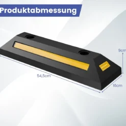 2er Radstopper Parkbegrenzung aus Gummi mit Reflektierenden Streifen LKWs bis 4000 Kg