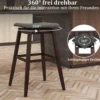 2er Set Barhocker mit Fußstütze 360° Drehbarer Thekenhocker Gepolsterter Bistrohocker