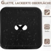 4er Set Barhocker mit Fußstütze Sitzhöhe 76cm bis 150kg Belastbar Stapelbare Tresenhocker Schwarz