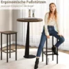 4er Set Barhocker mit Stahlgestell & Fußstütze & Industrie-Design Barstuhl Küchenstühle