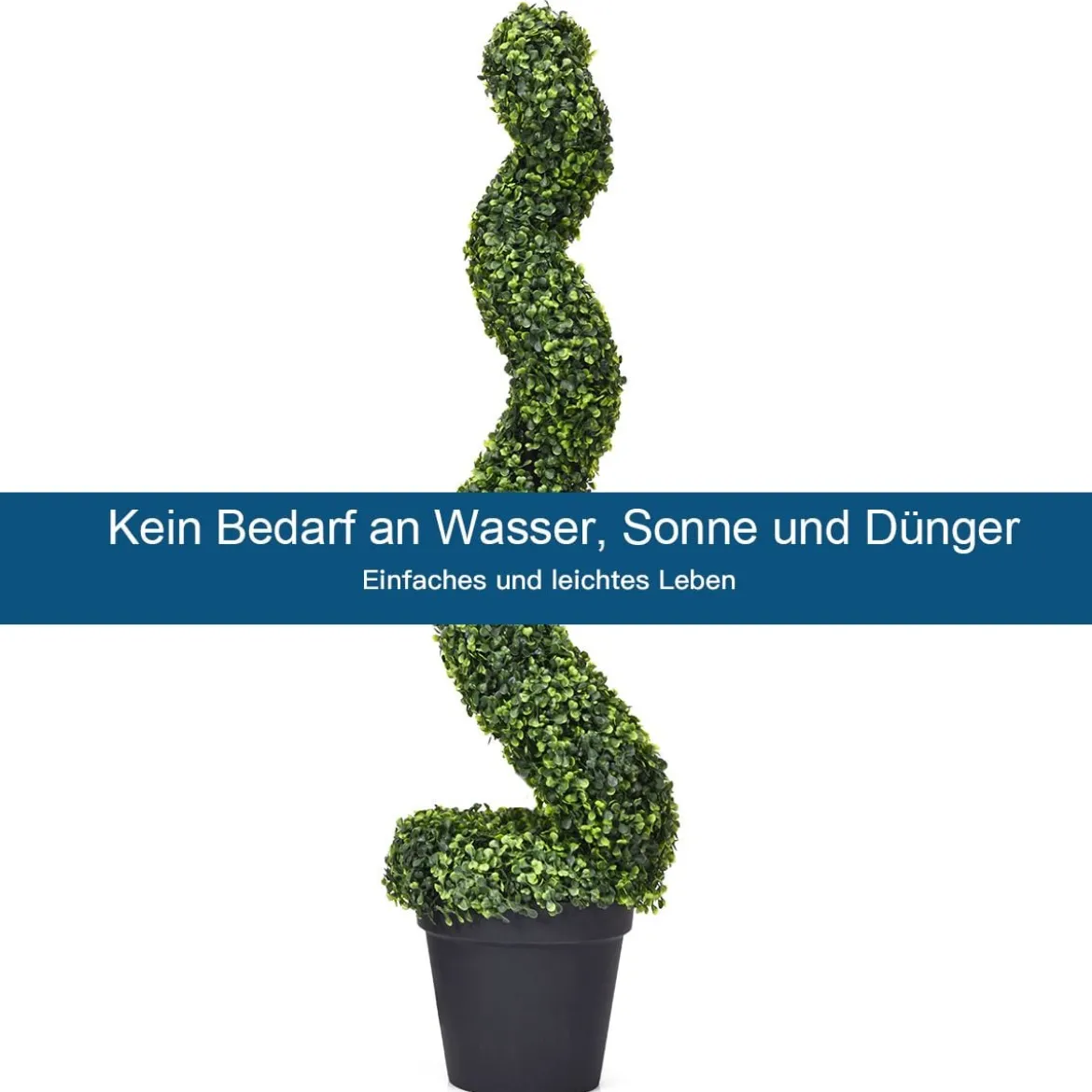 2er Set 120 cm künstlicher Buchsbaum künstliche Pflanze aus PE Kunstpflanze Grün
