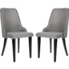 2er Set Esszimmerstühle gepolsterte Esszimmerstühle Küchenstuhl 47,5 x 59 x 90,5 cm Grau