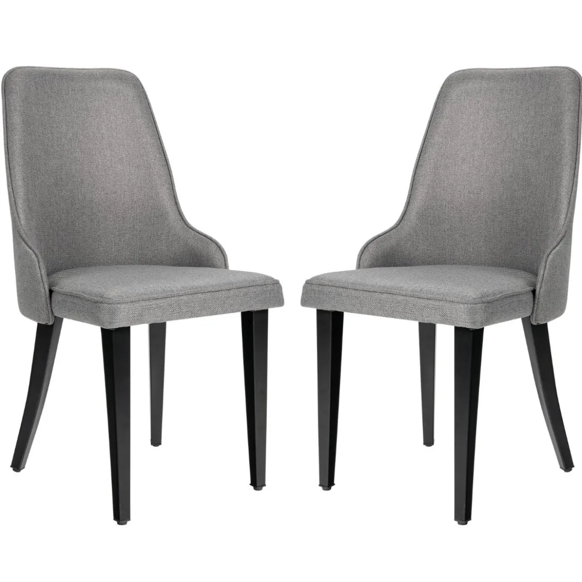 2er Set Esszimmerstühle gepolsterte Esszimmerstühle Küchenstuhl 47,5 x 59 x 90,5 cm Grau